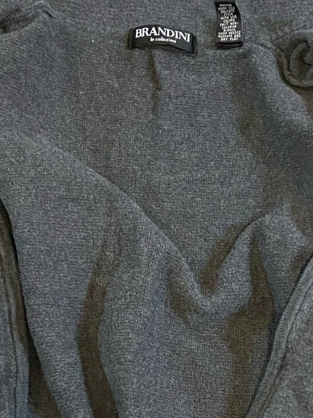 Brandini Charcoal Gray Zip-Front Collared Sweatshirt Jacket Size L - Picture 5 of 8